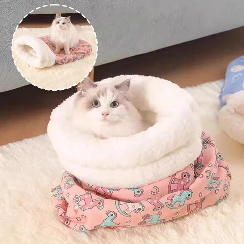 Kışlık Kedi Yatağı – Yumuşak, Sıcacık ve Rahat Uyku Tulumu