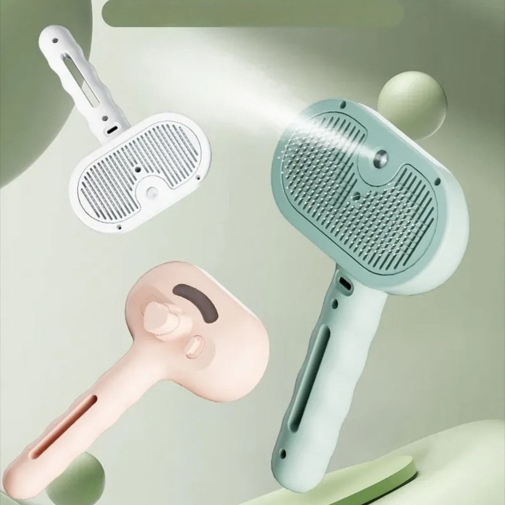 Kedi ve Köpekler için Spreyli Fırça _ Masaj ve Tüy Alma